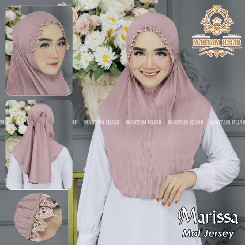 MARISSA PLISKET RENDA / JILBAB KERUT / BERGO KERUT / BERGO TALI / JILBAB PLISKET / HIJAB PLISKET / JILBAB INSTAN / BERGO PLISKET / HIJAB KERUT