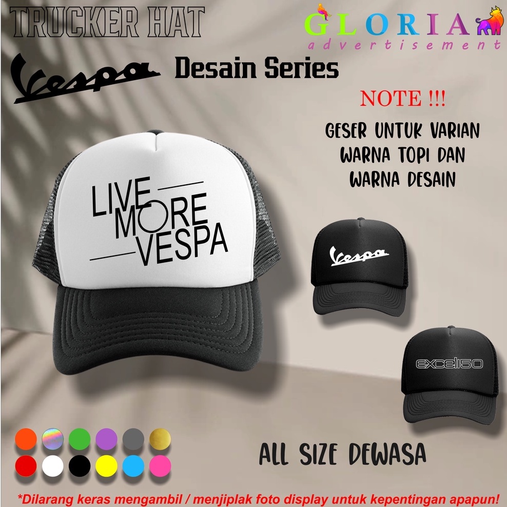 TOPI VESPA / TOPI TRUCKER PREMIUM DISTRO