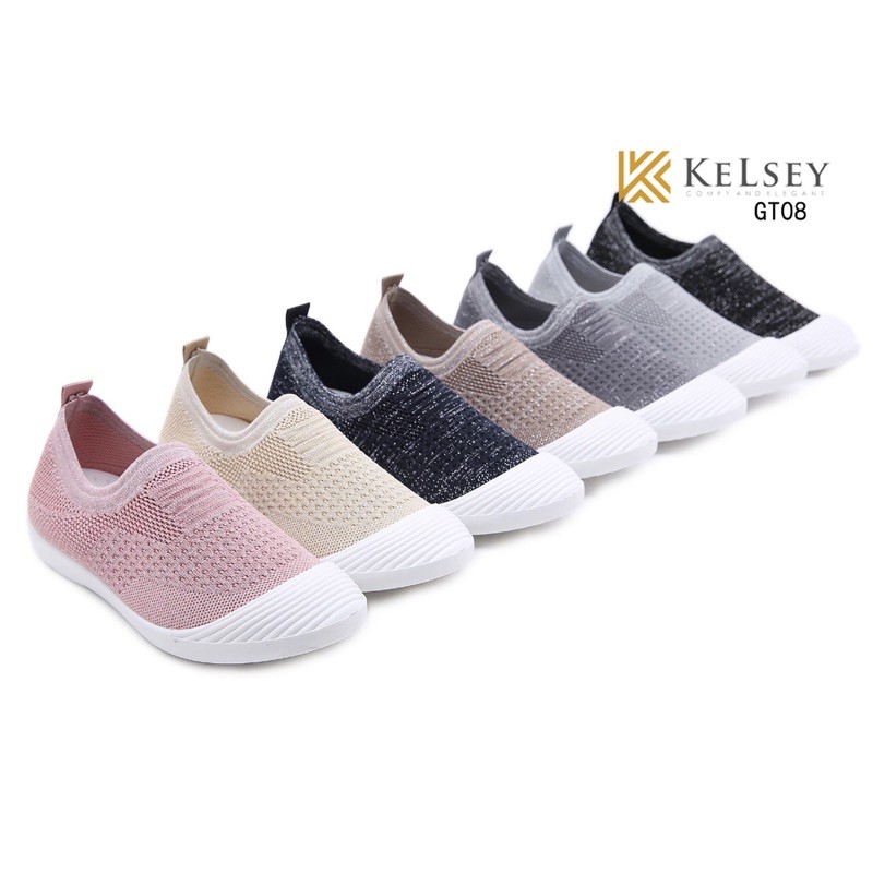 RESTOCK!!  NICOLE SEPATU FLYKNIT FLAT SHOES KELSEY #GT08 SLIP ON WANITA IMPORT