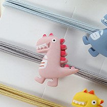 MURMURE.ID | IKAT RAMBUT ALA KOREA MOTIF DINOSAURUS KUNCIR CANDY IMPORT MURAH KARET RAMBUT DINO HA059-B - TALI ABU