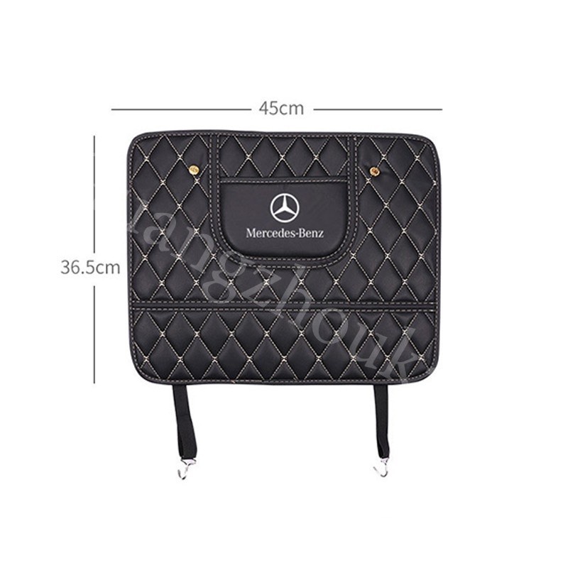 Kaen Cover Pelindung Belakang Jok Mobil Bahan Kulit Anti Tendangan Untuk Mercedes Benz