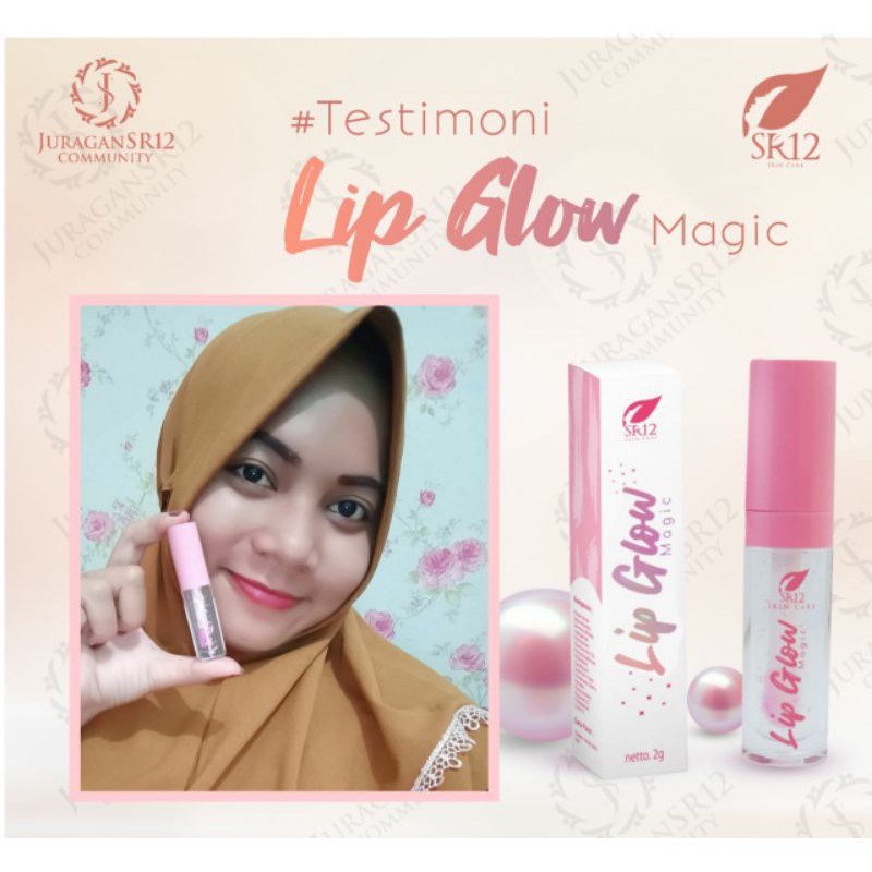 LIP GLOW MAGIC SR12 LIP GLO MELEMBABKAN BIBIR CERAH MERONA WARNA TAHAN LAMA EFEK GLOSSY
