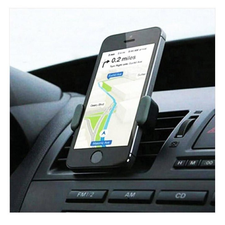 Phone Holder di AC Mobil Dudukan HP Jepit Car Besi Gps Mount Handphone Universal Penyangga