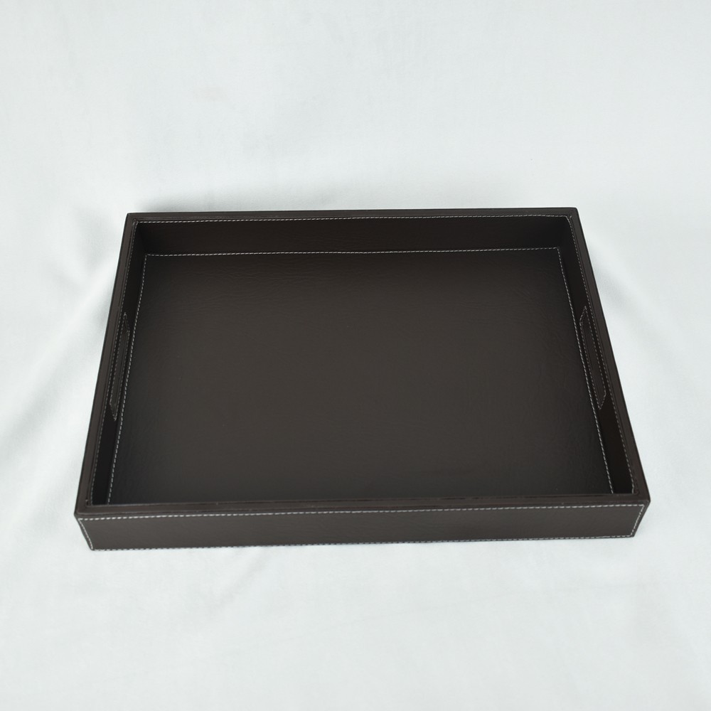 40 x 30 x 6 cm - Nampan Kulit Premium / Baki / Tray Kulit Sintetis Hotel