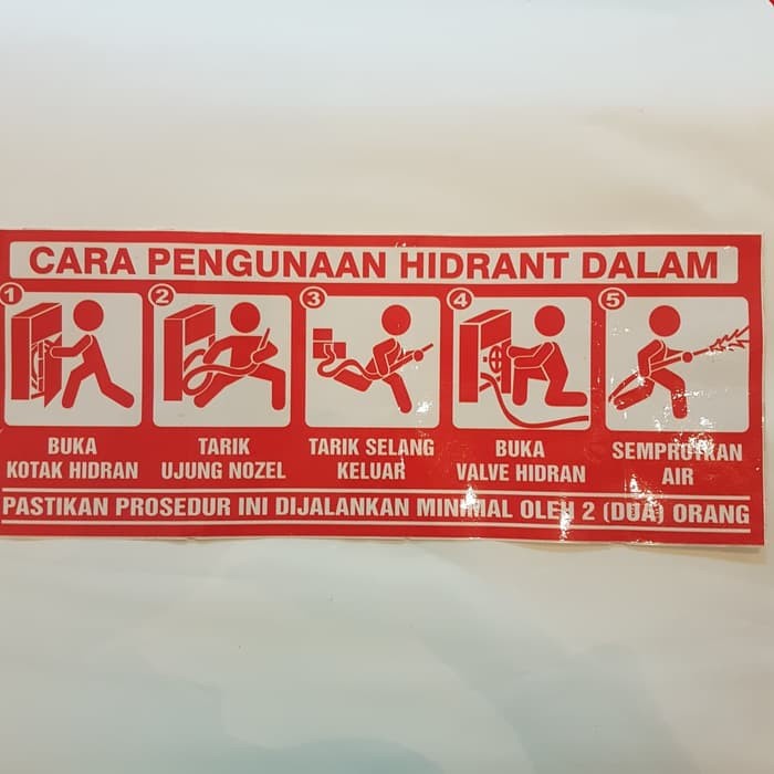 

STICKER GLOSSY LAMINATING CARA PENGGUNAAN HYDRANT 50X20CM LABEL K3