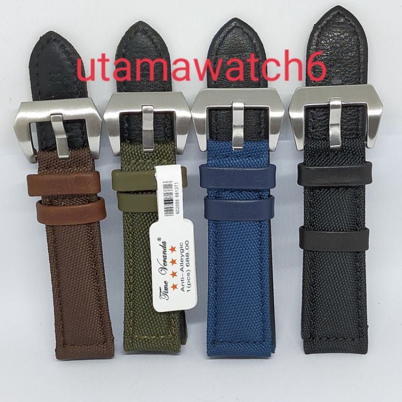 STRAP TALI JAM TANGAN UNIVERSAL Kanvas kulit super Strap tali nilon