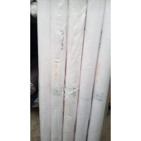 1 roll gulung (45 meter/50 yard)kain bahan cotton Paris polos grade A(lebar kain 58 inchi/1.5 meter)