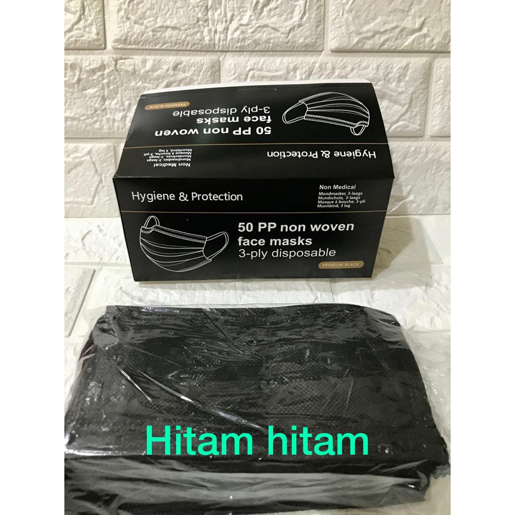 MASKER/ICARE/EARLOOP/MASKER HITAM/PUTIH/HIJAB/3PLAY/MEDIS/DISPOSABLE FACE MASK-4