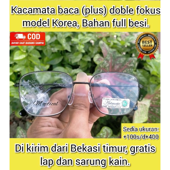 COD_ Kacamata baca (plus) doble fokus atau dua ukuran bisa buat baca dan jalan_Kacamata baca pria da