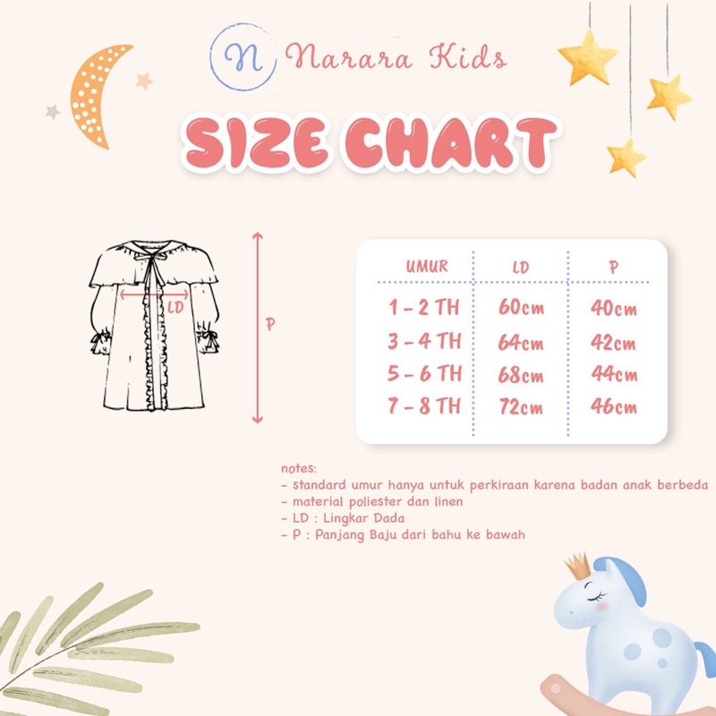 Atasan / Top Anak Perempuan Eloise by Narara kids