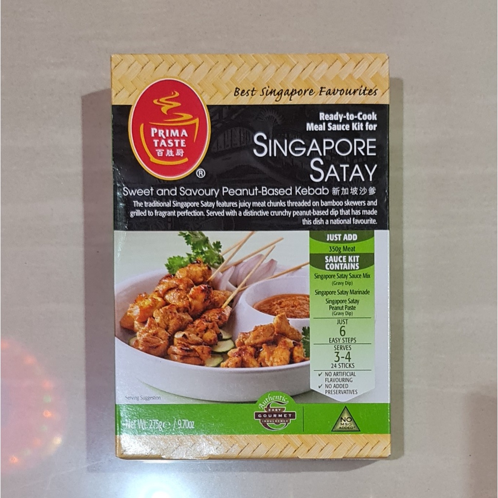 Bumbu Sate Prima Taste Singapore Satay Peanut Based Kebab 275 Gram