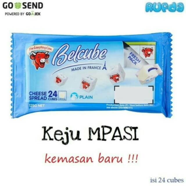 

BELCUBE Cheese Keju MPASI Bayi Bandung / Kiri Unsalted Butter UB