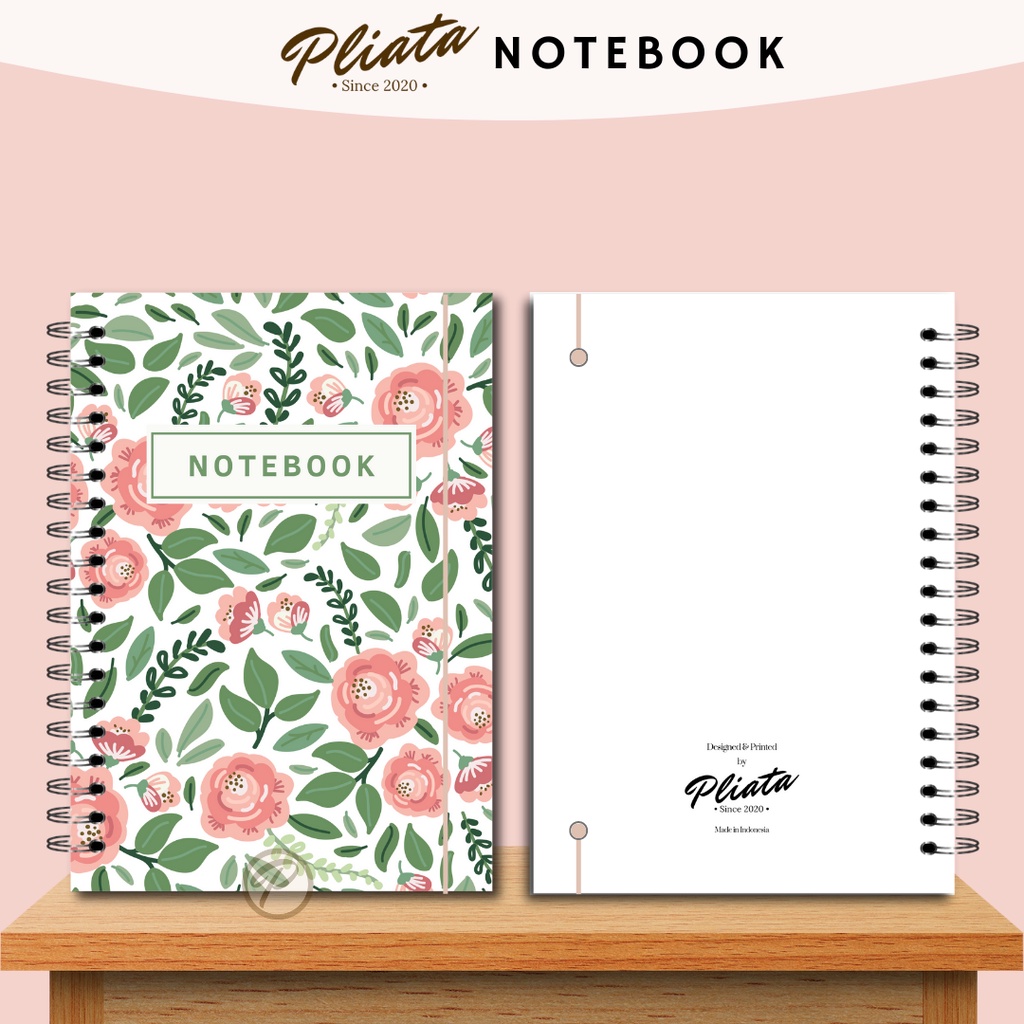 PLIATA NOTEBOOK SPIRAL - (PN57) Floral 1 - Softcover Doft Aesthetic Book Buku Tulis