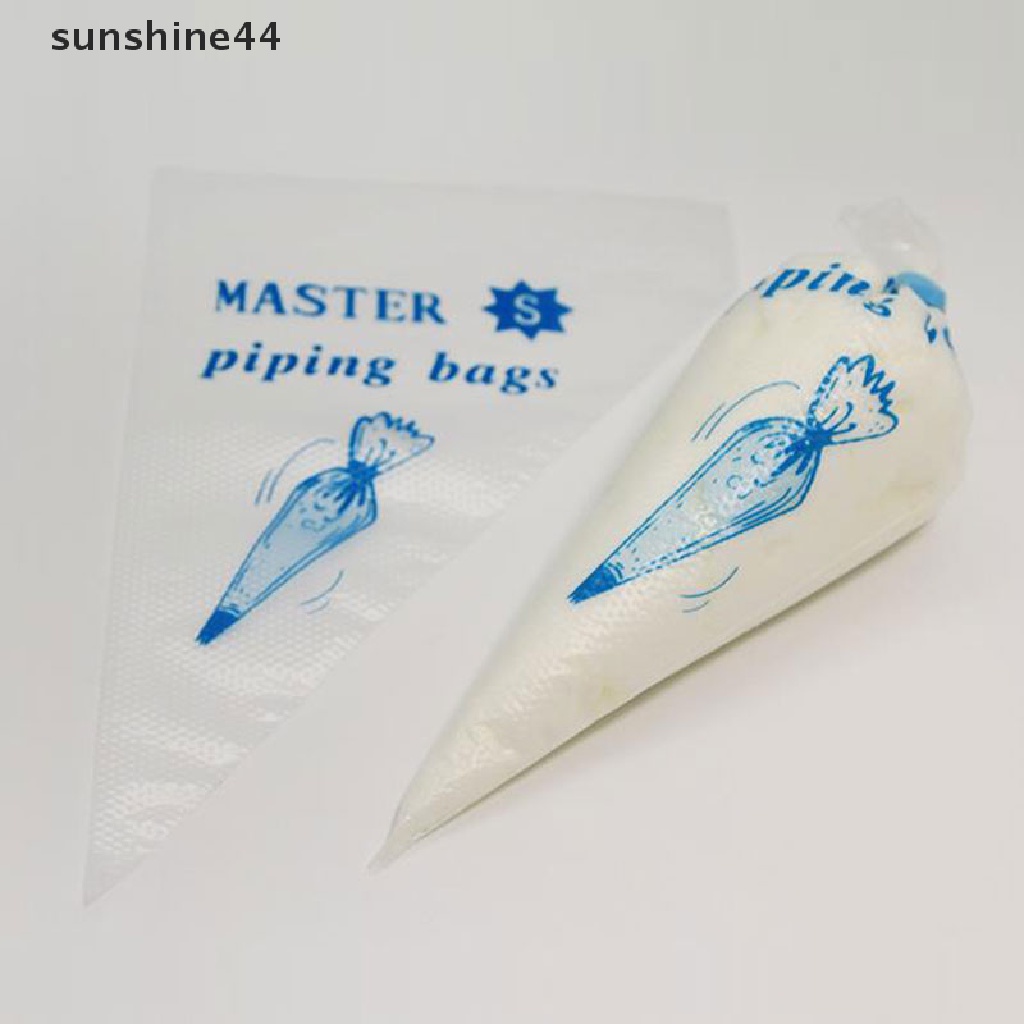 Sunshine 100PCS Plastik Piping Bag Sekali Pakai Untuk Icing Kue / Fondant / Krim