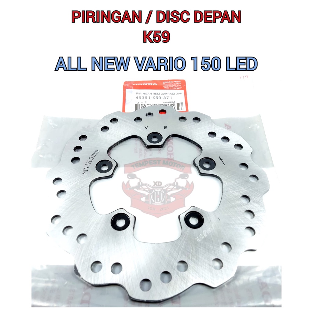 PIRINGAN CAKRAM DEPAN VARIO 150 FI NEW K59 PIRING DISK CAKRAM VARIO 150 PIRING CAKRAM VARIO 150