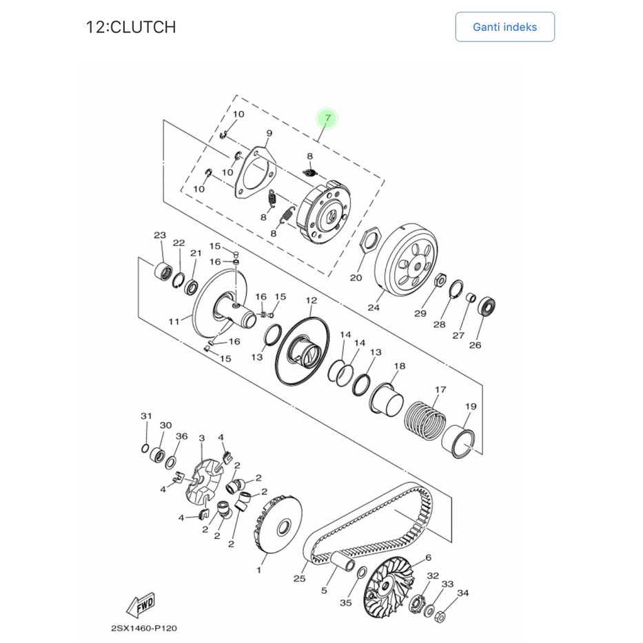 KAMPAS GANDA NEW SOUL GT 125 ASLI YAMAHA fix