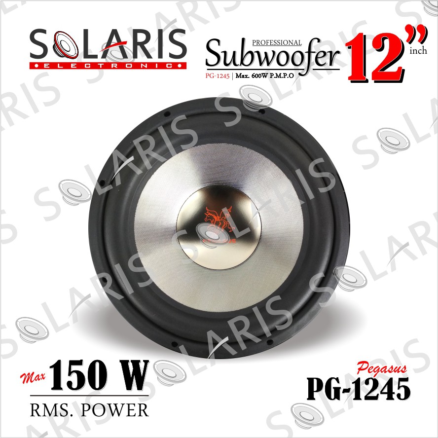 SUBWOOFER 12 Inch 150 Watt RMS DOUBLE COIL Pegasus PG-1245