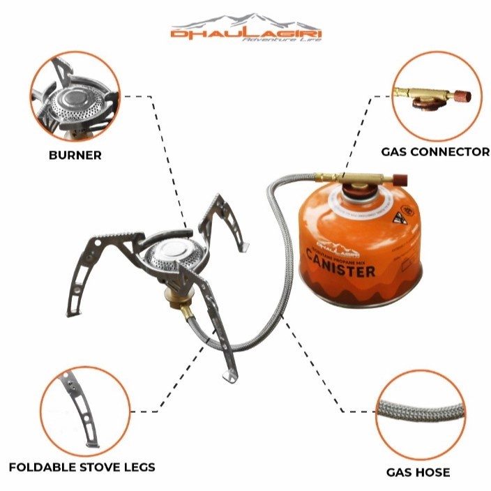 Tabung gas Kosong Kompor camping Canister Ulir Dhaulagiri 220ml