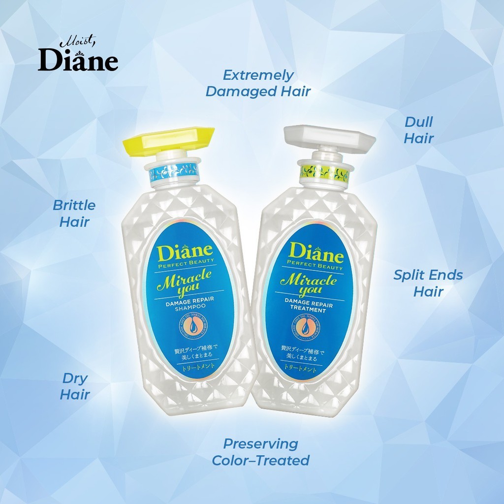 MOIST DIANE Shampoo &amp; Conditioner Treatment Perfect Beauty Extra Miracle You 450ml Pump