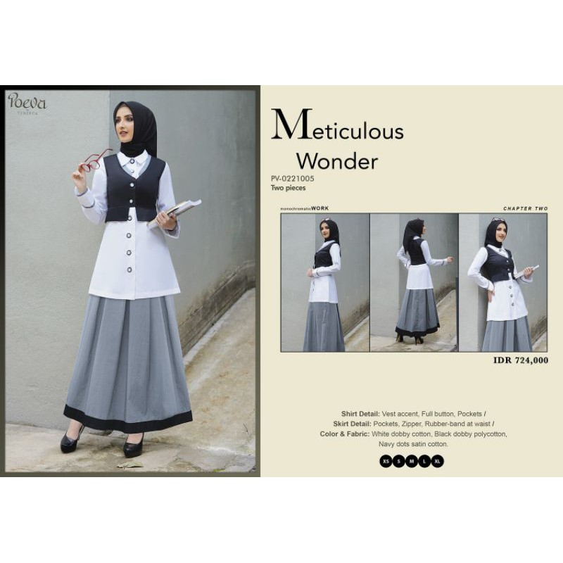 POEVA PV-0221005 MONOCHROMATIC WORK BY TUNEECA DISKON SALE PROMO ATASAN ROK WANITA BAJU KANTOR