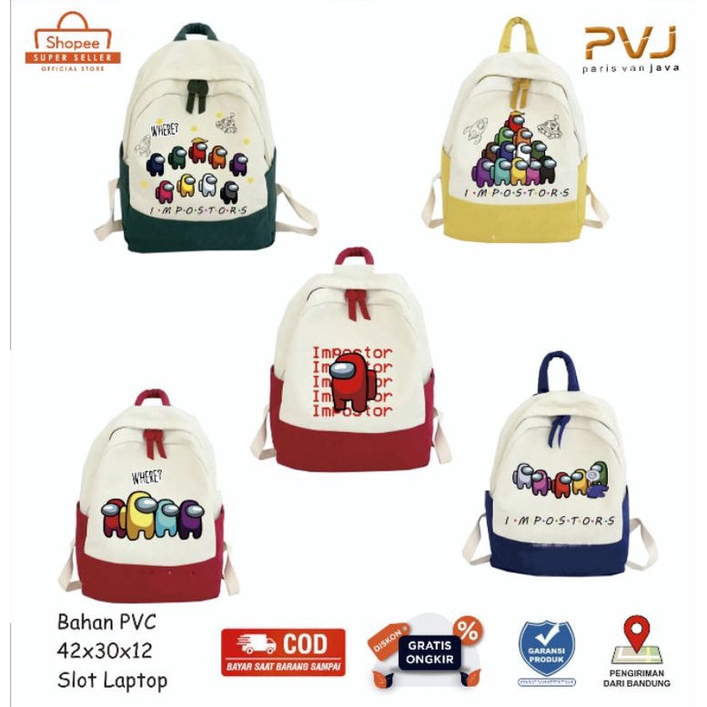 PVJ Tas Gendog Ransel Anak Sekolah Karakter Game Backpack School