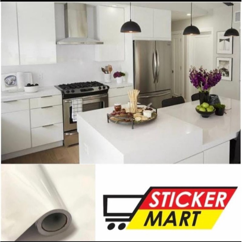 

Sticker Vinyl White Glossy Roll (lebar 45cm) - White
