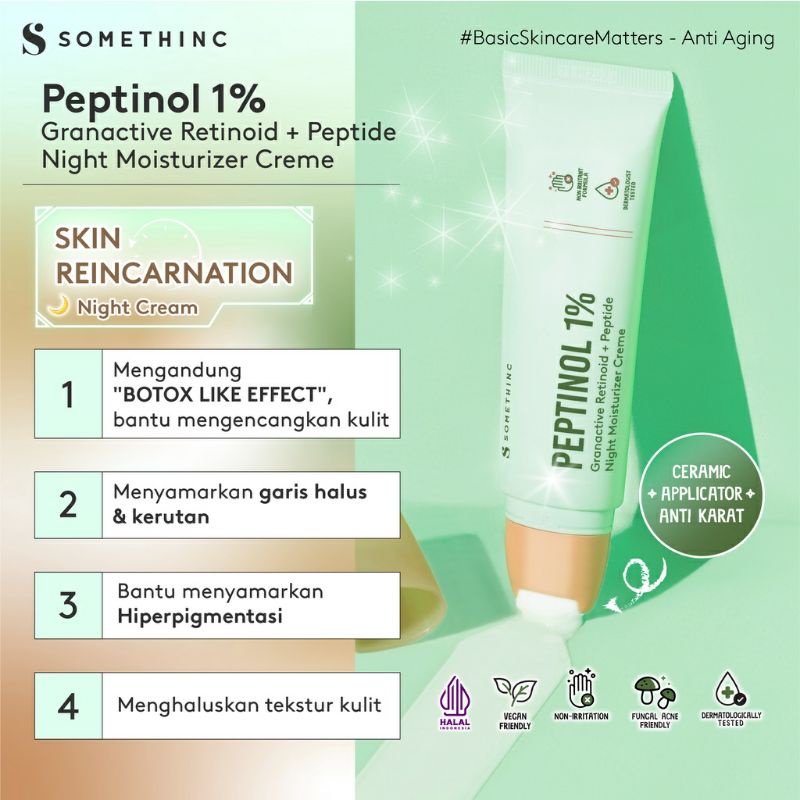 SOMETHINC PEPTINOL Granactive Retinoid + Peptide Night Moisturizer Creme - Krim Malam