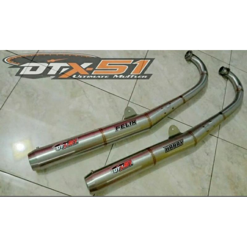 Knalpot Rx King full stenlis model standar racing original Dtx-51 Ultimate Muffler