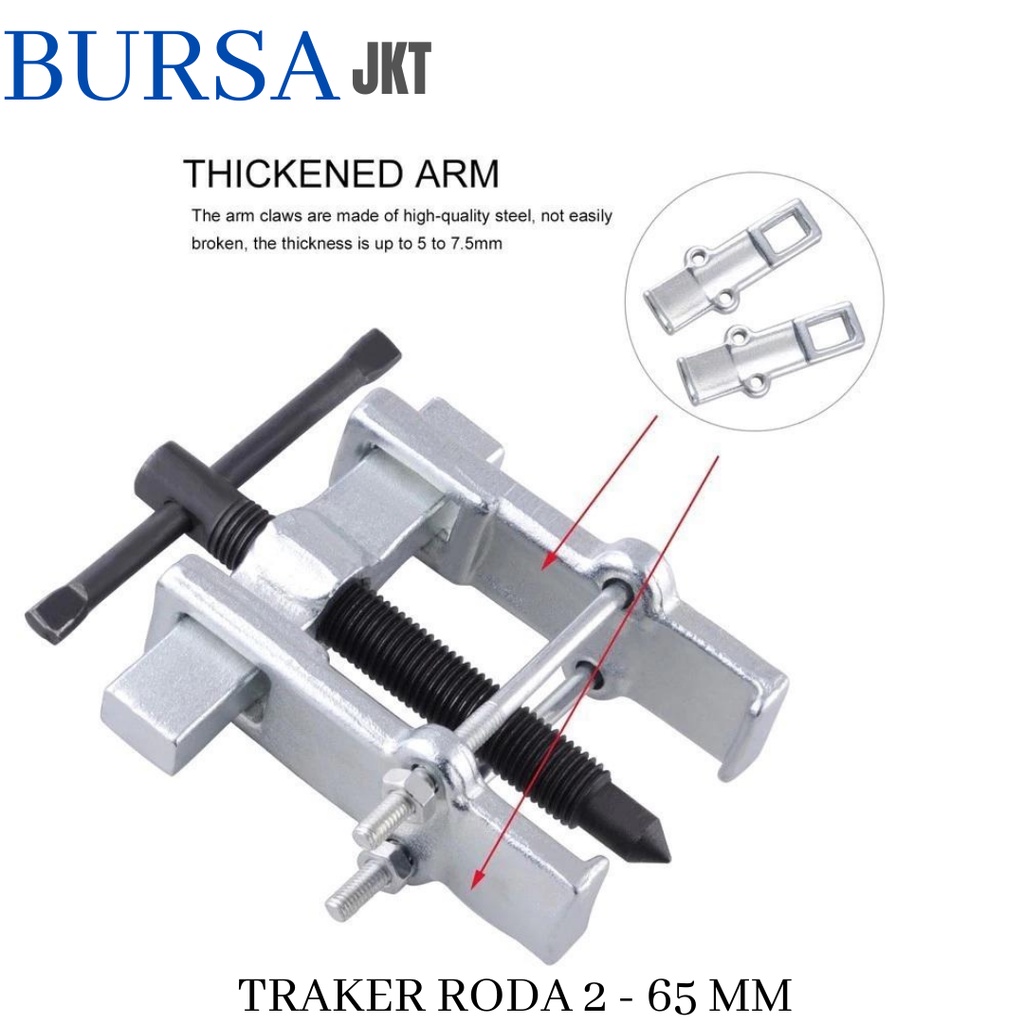 2 - 65 MM TRAKER RODA Baja Karbon Dua Rahang Gigi Penarik