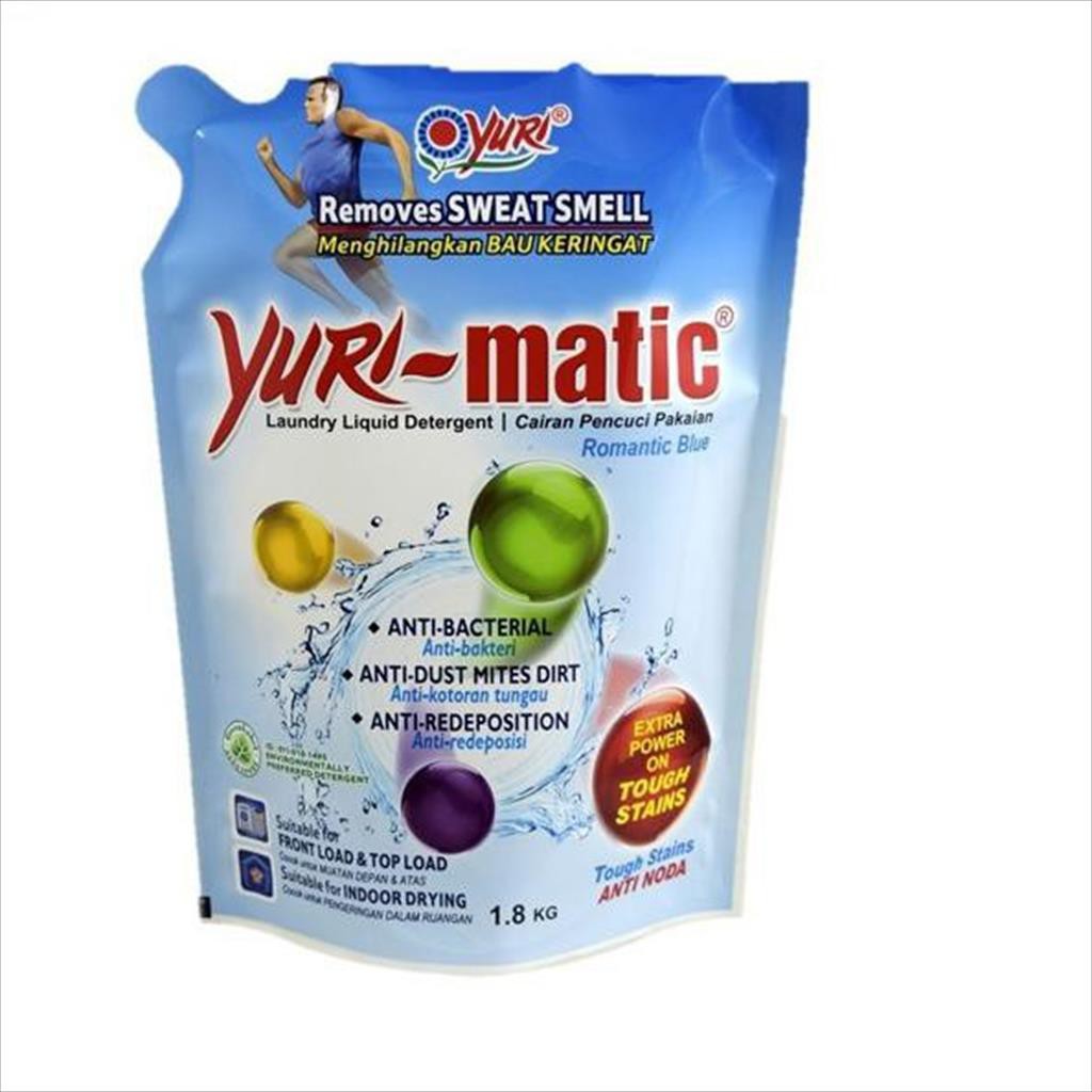 YURI MATIC Cairan Pencuci Pakaian Blue Pouch 1,8kg