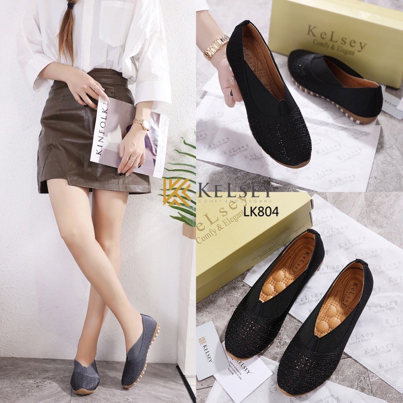 (GRATIS ALAS KAKI) NICOLE SEPATU SLIP ON KELSEY LK804