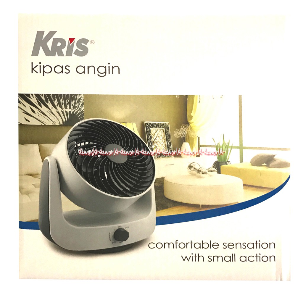 Kris Kipas Angin Meja Table Fan Dengan 3 Kontrol Kecepatan Putih 8inch Desk Fan Bisa Tekuk Atas Bawah Krisbow Tablefan