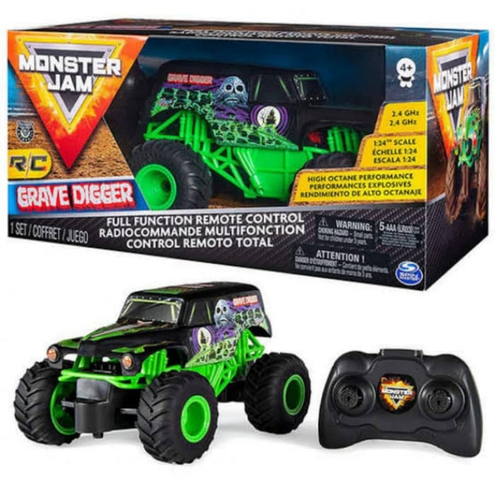 Monster Jam RC Grave Digger Remote control RC Trucks Spin master