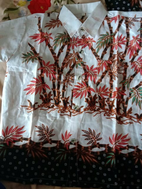 Couple Batik Keluarga || Setelan Couple Batik Ayah Ibu Anak Cewek