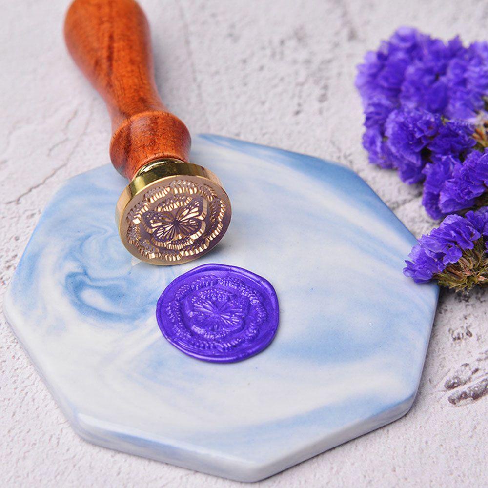 R-flower Wax Seal Stamp Scrapbooking Undangan Festival Pernikahan Tahun Baru Pembungkus Kado Sealing Stamp Head