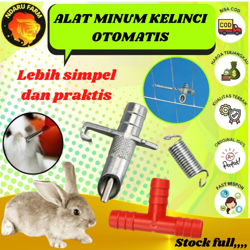 Alat Minum Dot Nipel Kelinci Otomatis Paralel kelinci Nipel Drinker Stainless NDARUFRAM