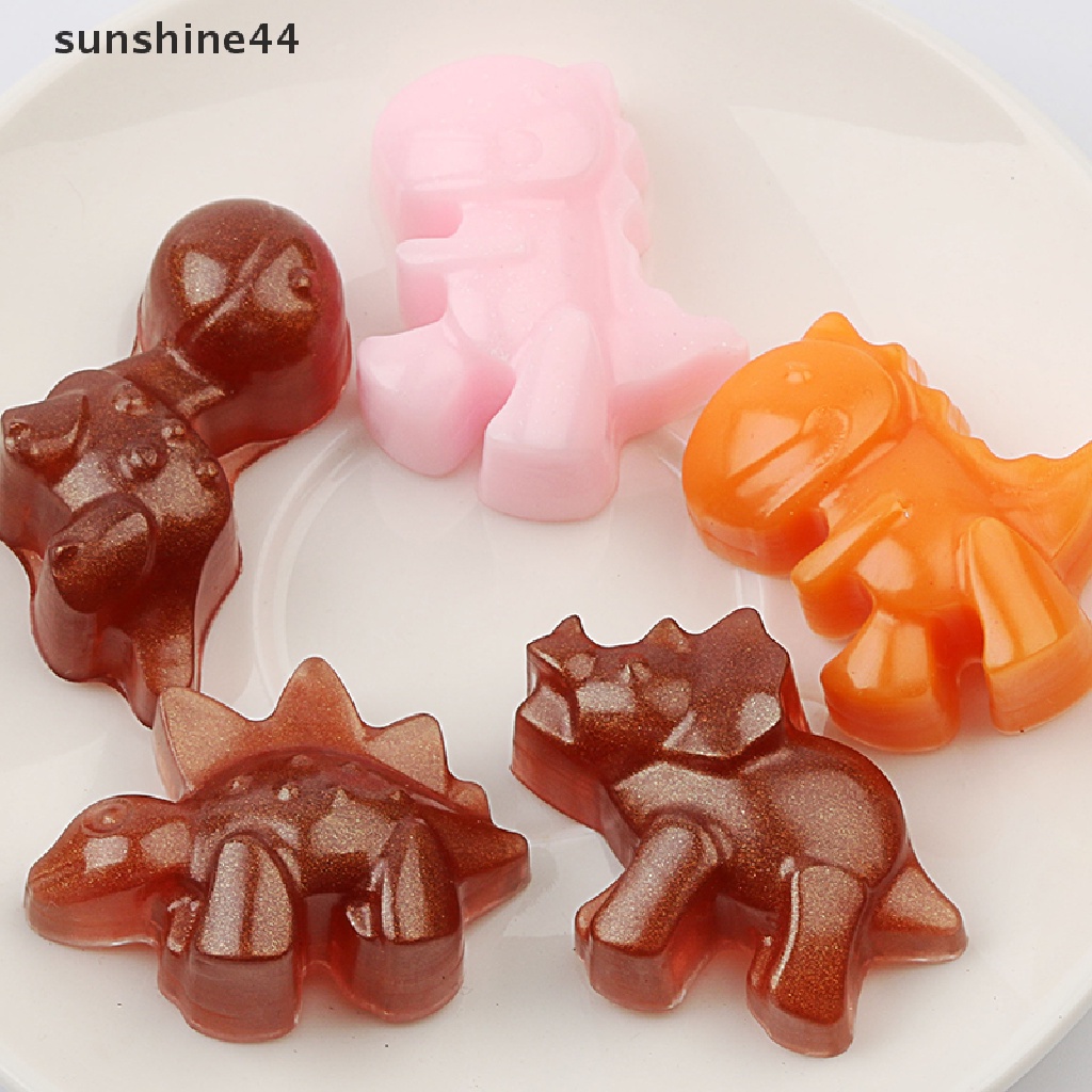 Sunshine Cetakan Silikon Bentuk Dinosaurus Untuk Coklat / Kue / Biskuit / Permen DIY