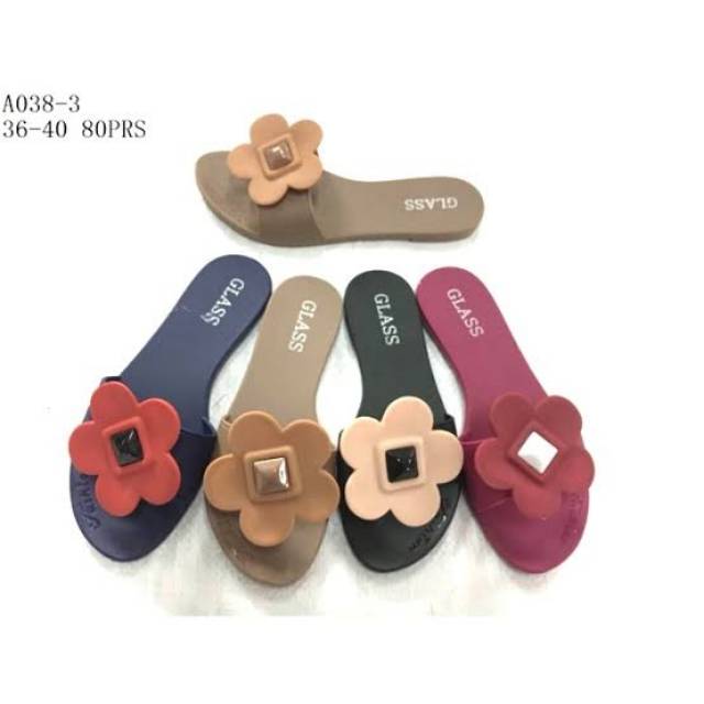 Sandal slop bunga a 038 - sanda slop cewek