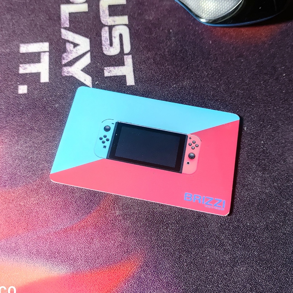 Custom Emoney Flazz Brizzi Tapcash edisi Nintendo Switch hasil cetak Glossy