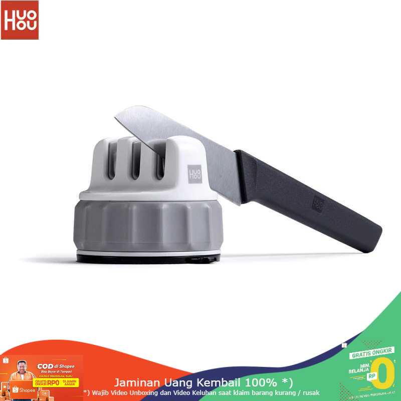 (BISA COD) RVOSTR Huohou Pengasah Pisau Knife Sharpener Whetstone 3 Grinding - HU0066