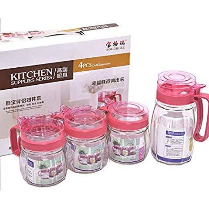 Kitchen supplies series | 4 PCS | Wadah bumbu dan minyak