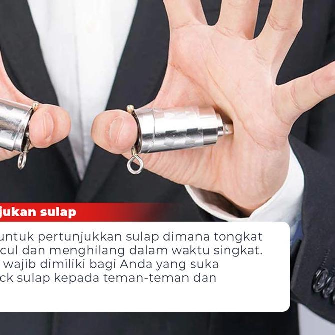 ✲ Tongkat Sulap Ajaib Mainan Anak Tongkat Mayoret Appearing Metal Cane 120cm ➢