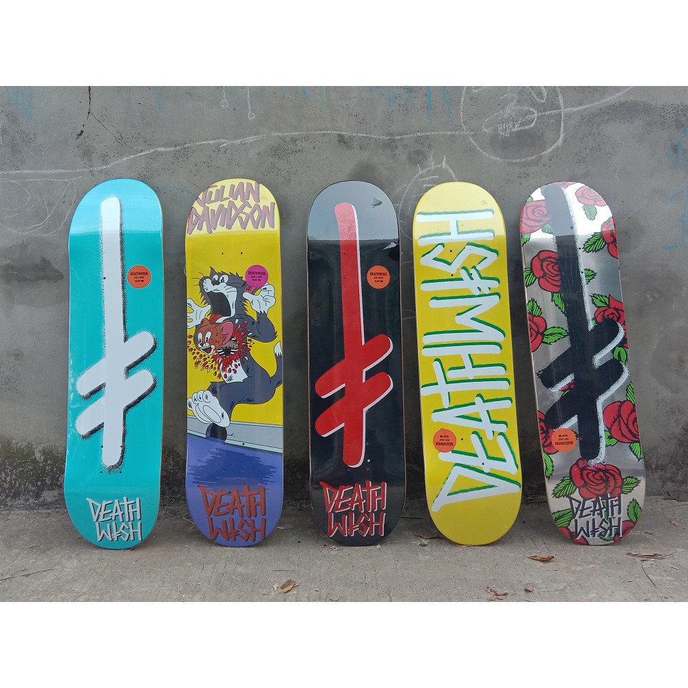 Deathwish 1pc deck skateboard 31x8 &quot;31X8.25&quot; pro deck 4 Roda Bahan Maple canandian Untuk Dewasa