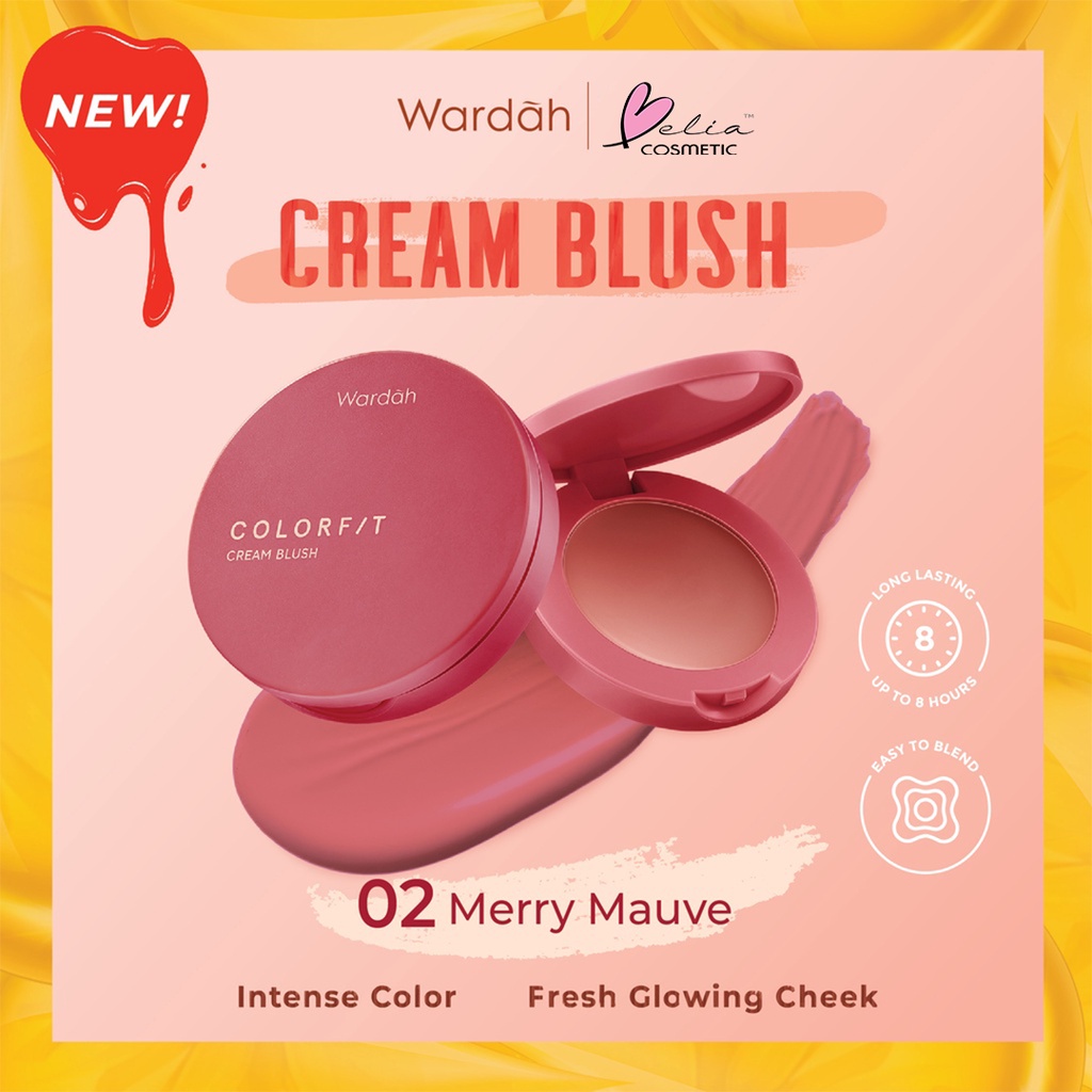 ❤ BELIA ❤ WARDAH Colorfit Cream Blush 3g | Intense &amp; Pigmented | Blush On | BPOM