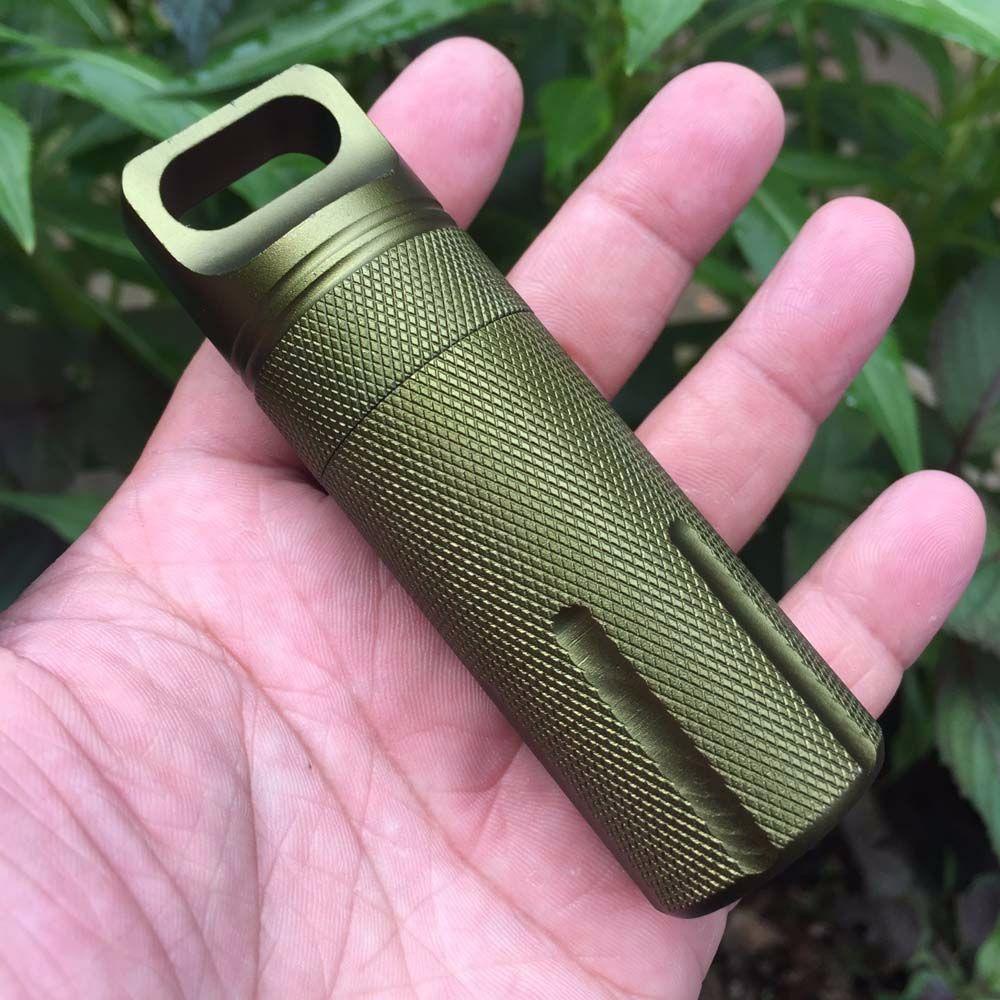 Nickolas1 Pill Box Waterproof Outdoor Dry Bottle Gantungan Kunci Kapsul Emergency Survival Seal Tank