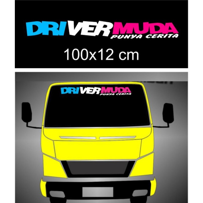 sticker mobil kaca depan truck DIVERMUDA terlaris