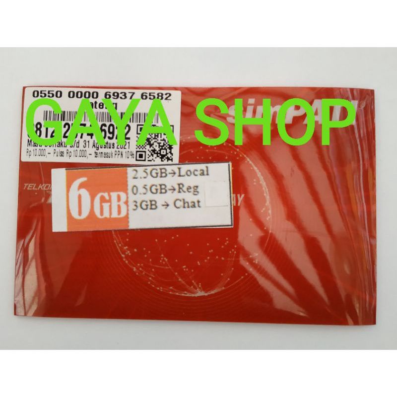 KARTU Telkomsel 6GB