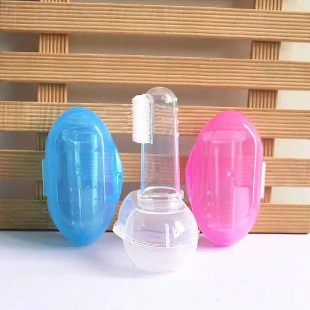 Bundara.id Pr-970 Pembersih mulut bayi lembut Sikat gigi + box Sikat Gigi Baby Silikon import