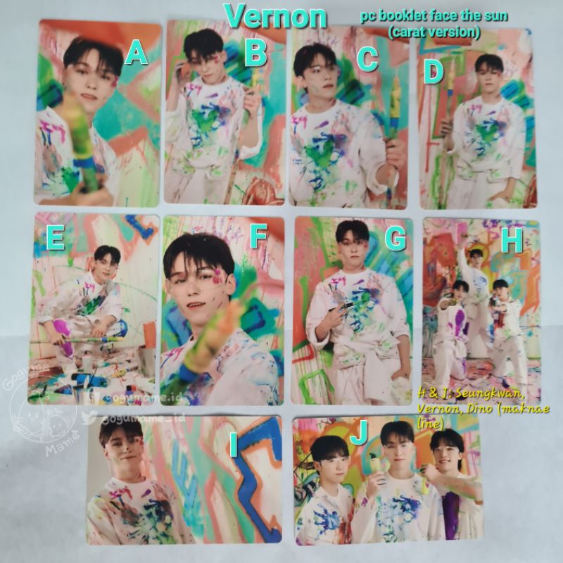 GOGUMAME ☆ Face The Sun Seventeen Carat Version PC Photocard Official Murah S.Coups Jeonghan Joshua 