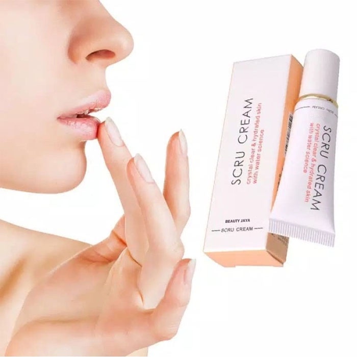 BEAUTY JAYA - BISA COD - SCRU ORIGINAL CREAM PELEMBAB BIBIR KERING DAN BIBIR PECAH MEMBUAT BIBIR JADI CERAH